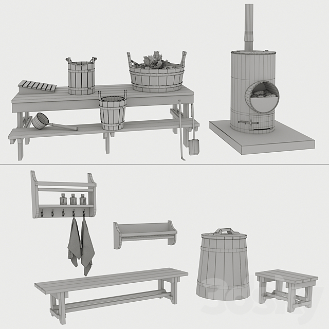 Accesories and bath accessories 3ds Max - thumbnail 3