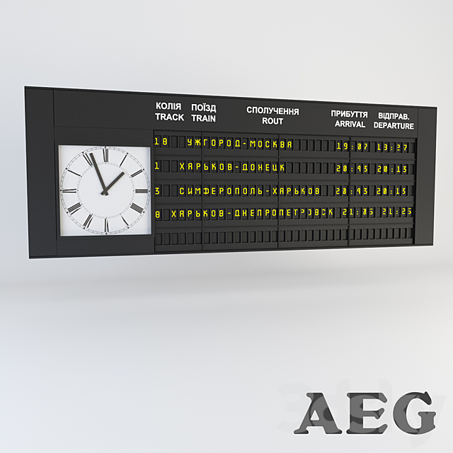 AEG scoreboard 3DS Max Model - thumbnail 1