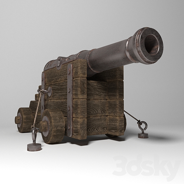 Ancient gun 3DSMax File - thumbnail 1