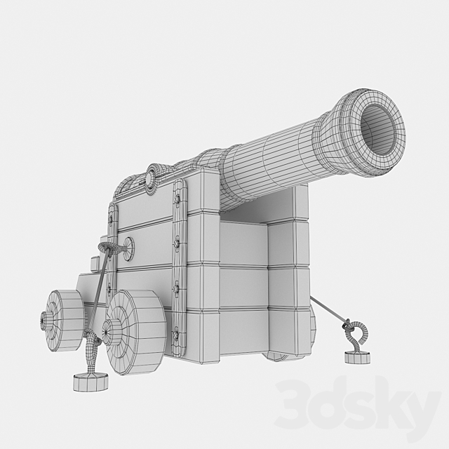 Ancient gun 3DSMax File - thumbnail 2