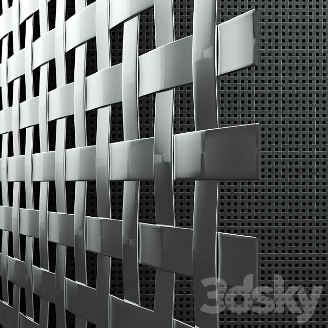 Architectural metal mesh 30x30mm 3ds Max - thumbnail 1