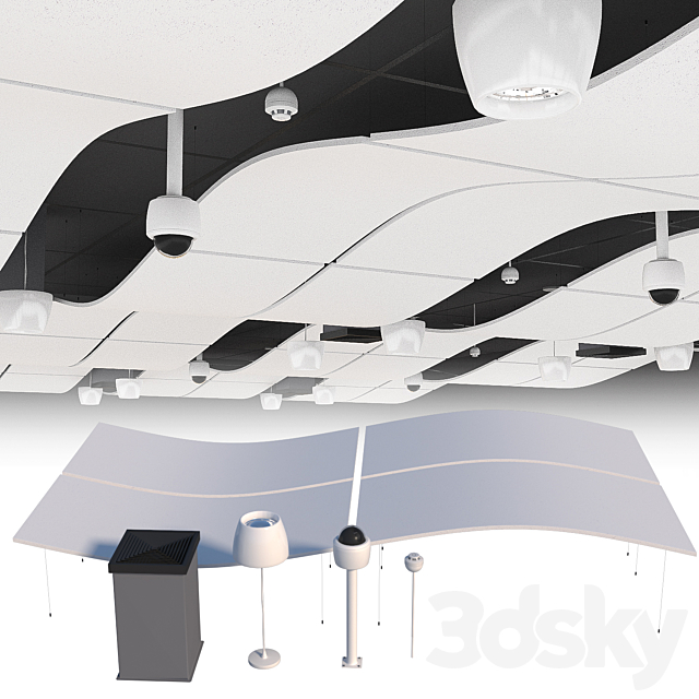 Armstrong Acoustic Ceiling 1 3ds Max - thumbnail 2