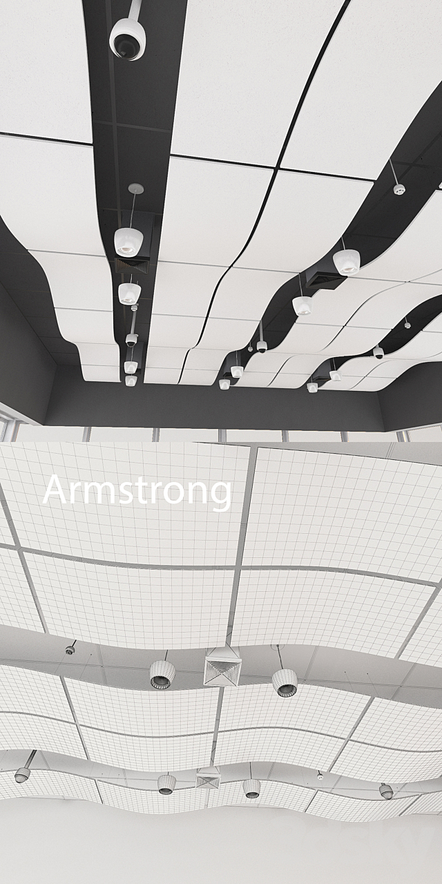 Armstrong Acoustic Ceiling 1 3ds Max - thumbnail 3