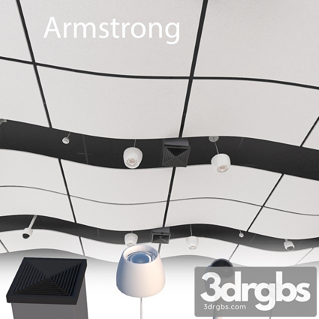 Armstrong acoustic ceiling 1 3dsmax Download - thumbnail 1