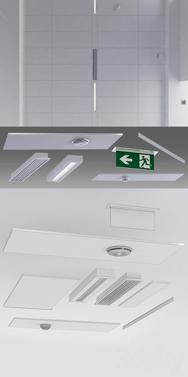 Armstrong ceiling system 3DS Max Model - thumbnail 3