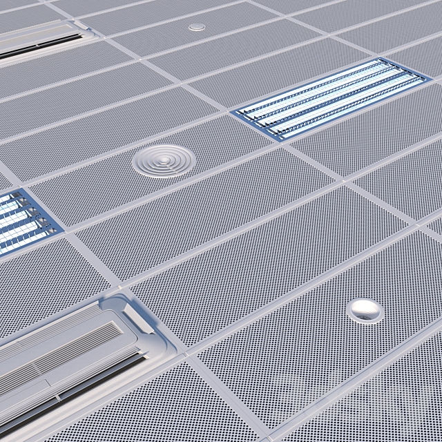 Armstrong ceiling system with a set of elements 2 3DSMax File - thumbnail 4