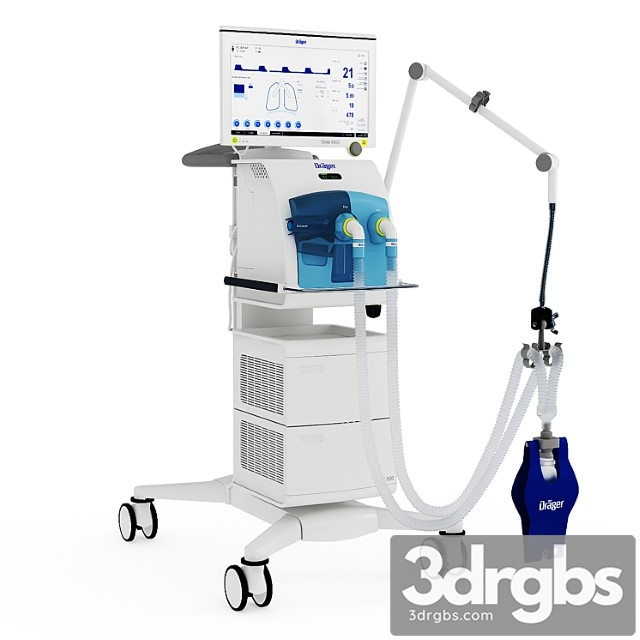 Artificial lung ventilator dräger evita v800 3dsmax Download - thumbnail 1