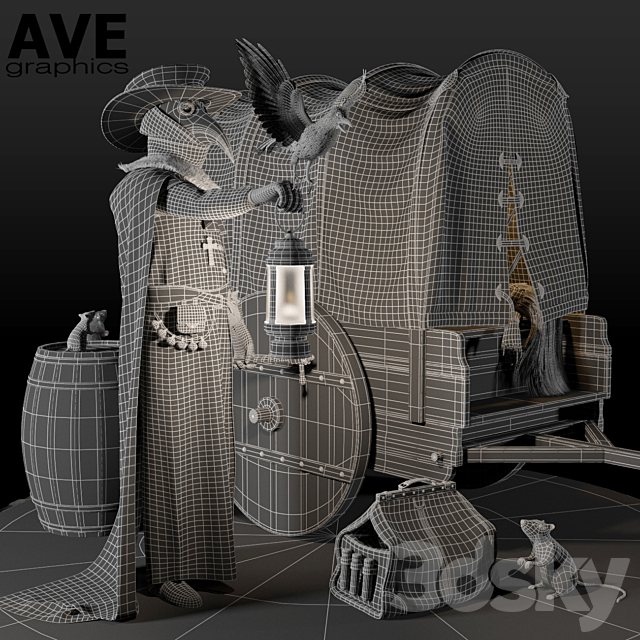 AVE Plague Doctor 3ds Max - thumbnail 2