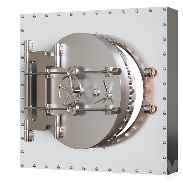 Bank safe 3DS Max Model - thumbnail 3