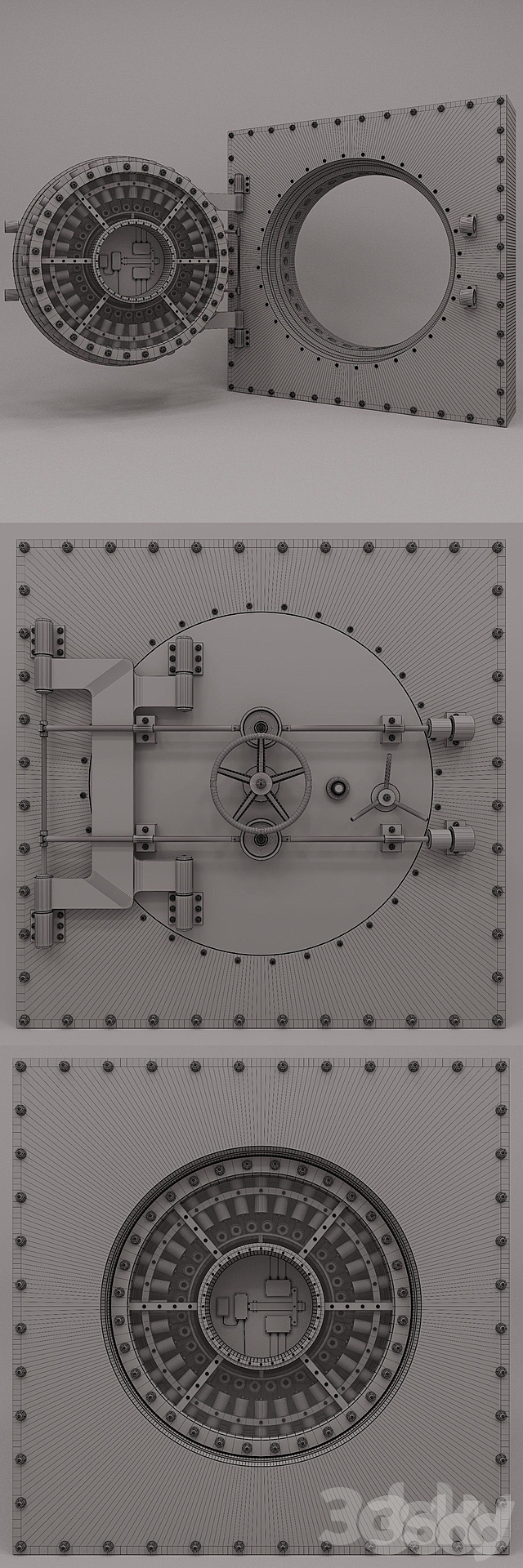 Bank safe 3DS Max Model - thumbnail 5