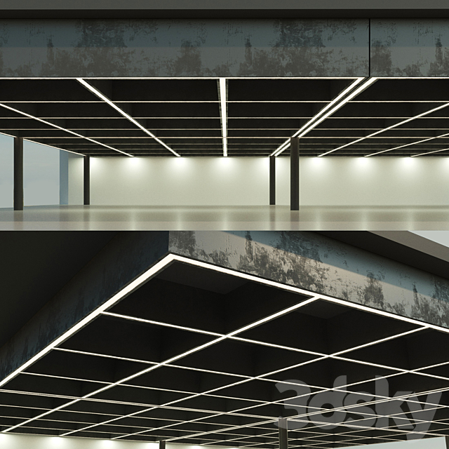 Beamed ceiling. Overlapping. 15 3ds Max - thumbnail 1