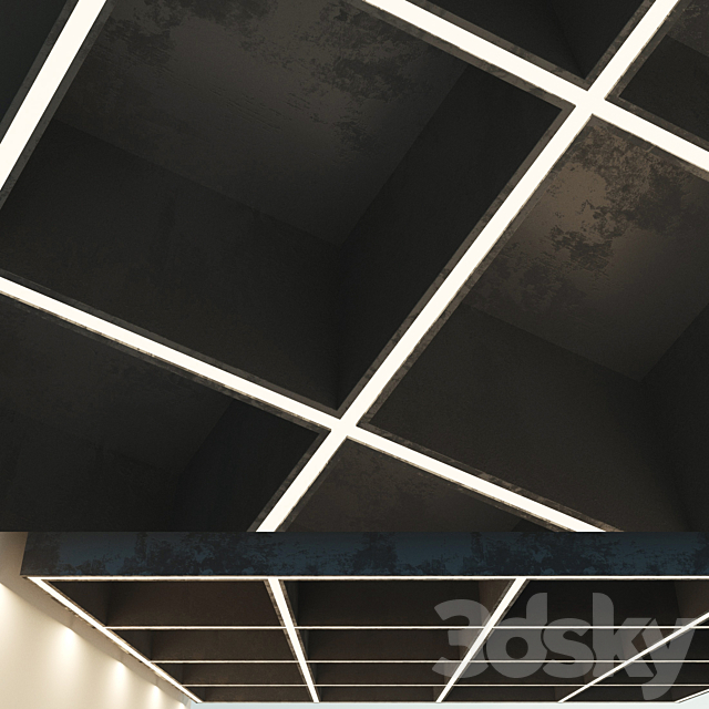 Beamed ceiling. Overlapping. 15 3ds Max - thumbnail 2