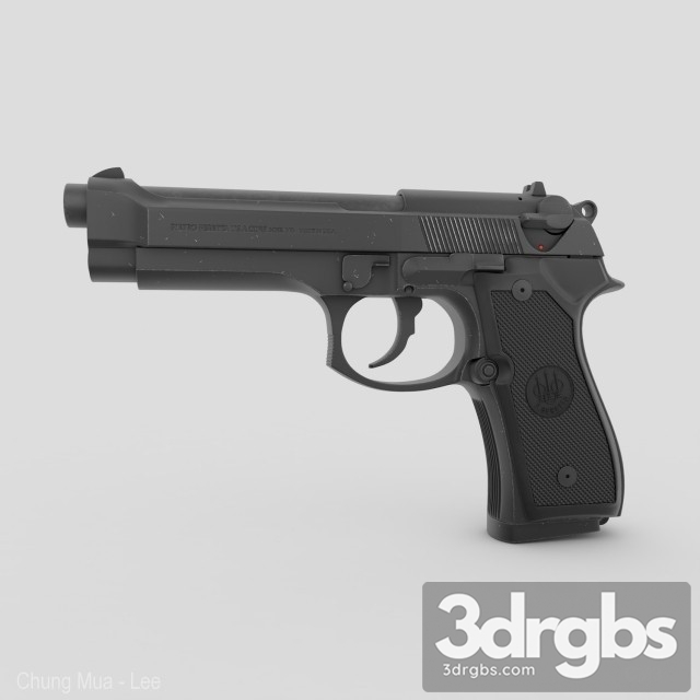 Beretta 92 3dsmax Download - thumbnail 1