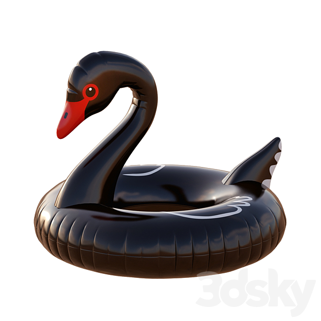 Black Swan Pool Float 3ds Max - thumbnail 1