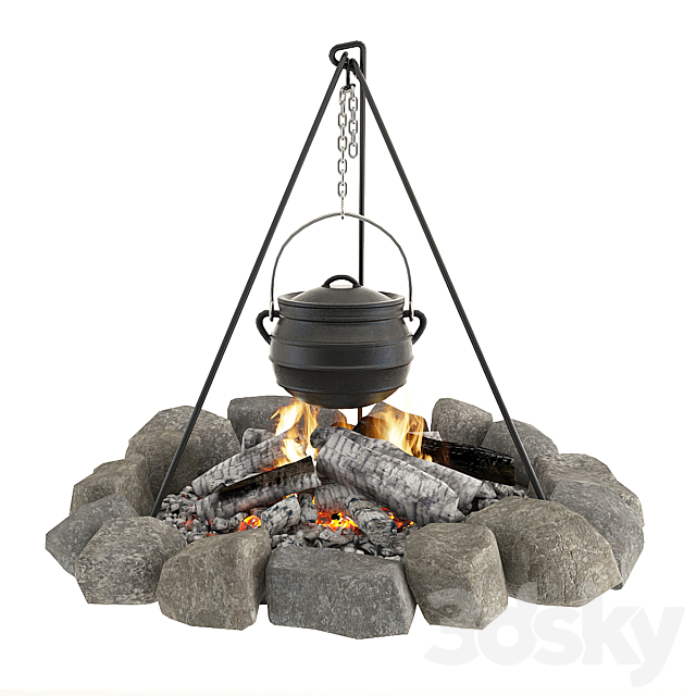 Bonfire pot 3DSMax File - thumbnail 1