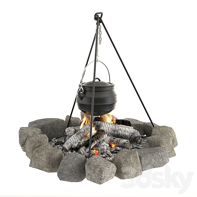 Bonfire pot 3DSMax File - thumbnail 3