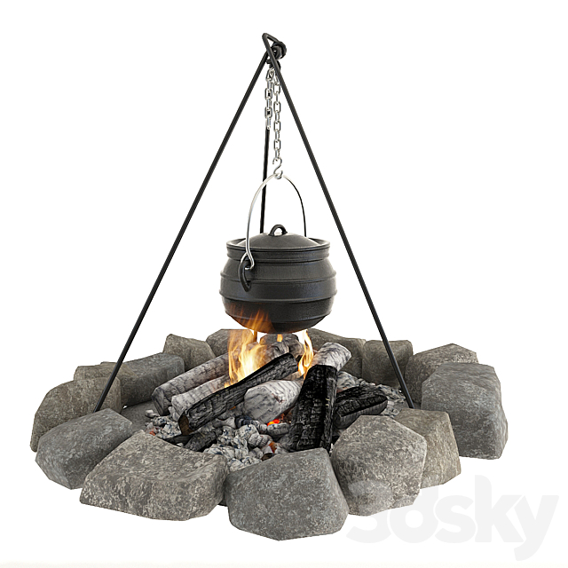 Bonfire pot 3DSMax File - thumbnail 5