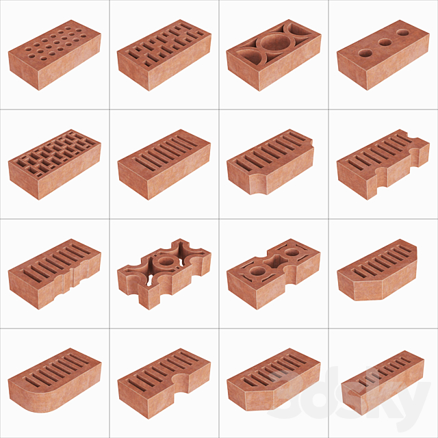 Building bricks _ Building bricks 3ds Max - thumbnail 1