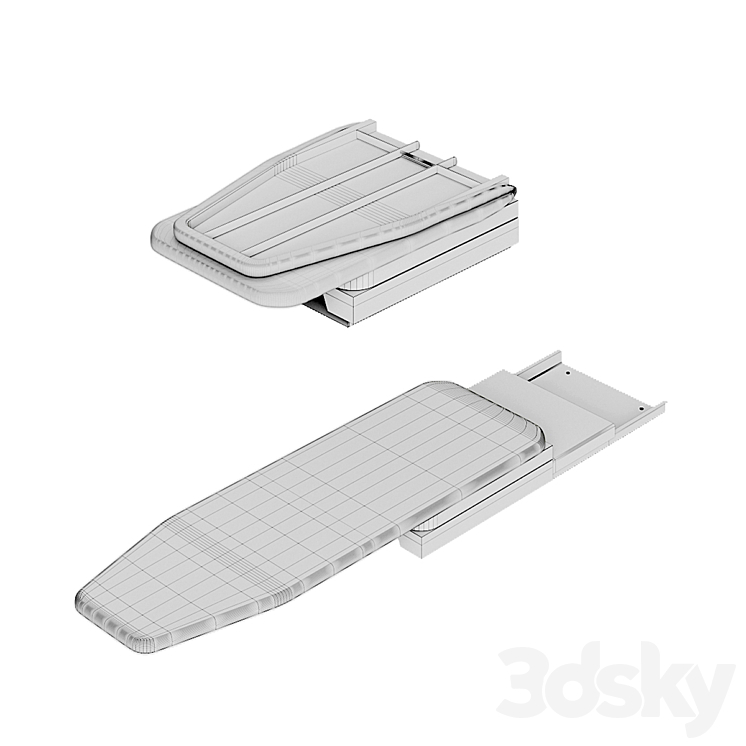 Built-in ironing board 3DS Max Model - thumbnail 2