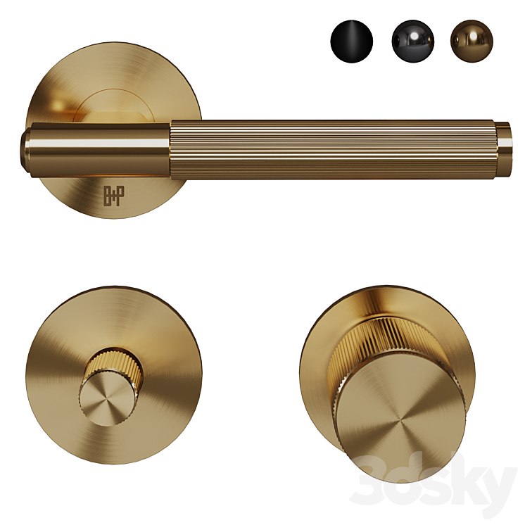 Buster & Punch DOOR HANDLE KNOB LOCK 3DS Max Model - thumbnail 1