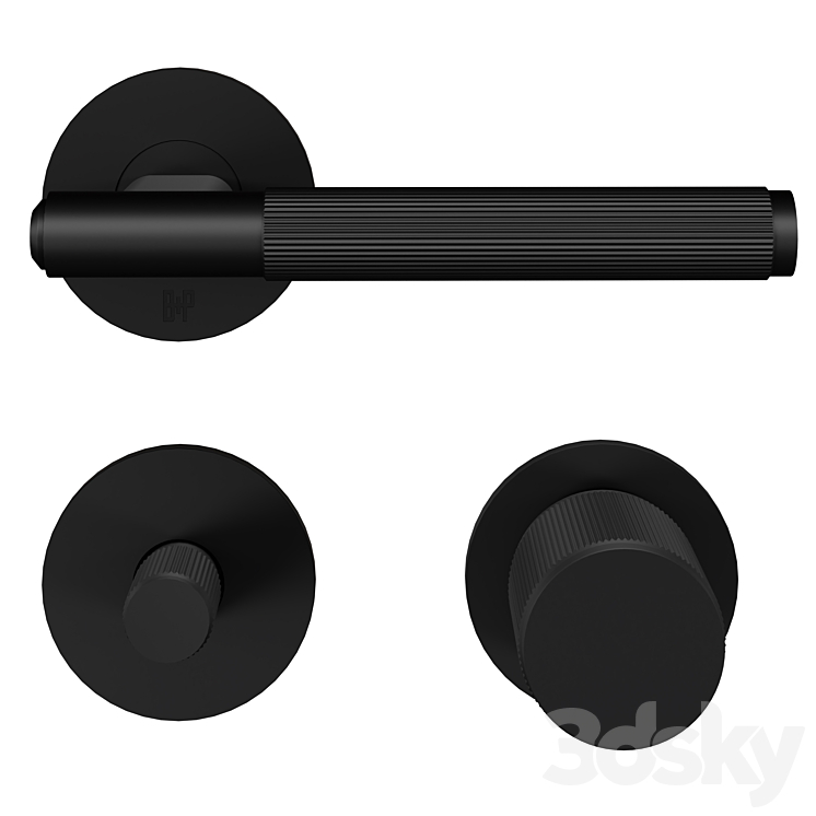 Buster & Punch DOOR HANDLE KNOB LOCK 3DS Max Model - thumbnail 2