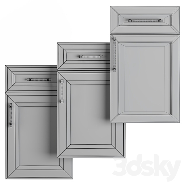 Cabinet Door Set 03 3DS Max Model - thumbnail 4