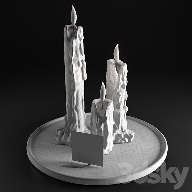 Candles 3DS Max Model - thumbnail 4