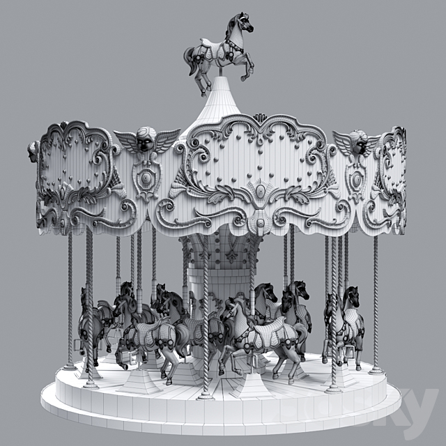 Carousel 3DS Max Model - thumbnail 3