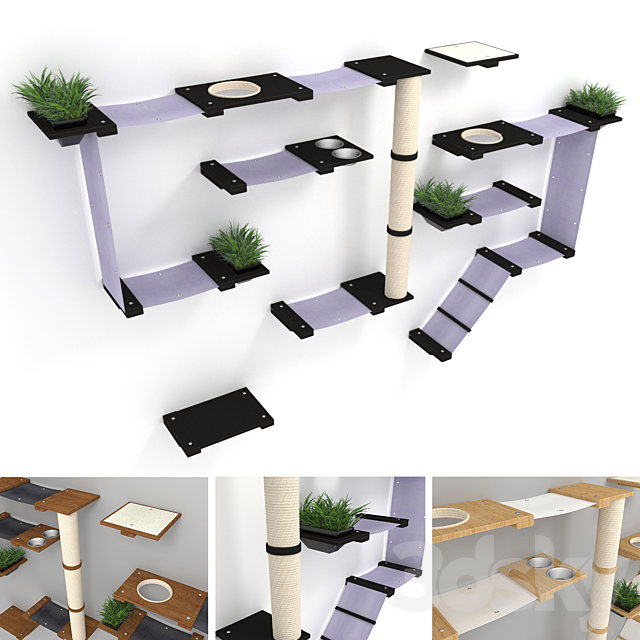 Cat furniture (game complex) CatastrophiCreations set 1 3ds Max - thumbnail 1