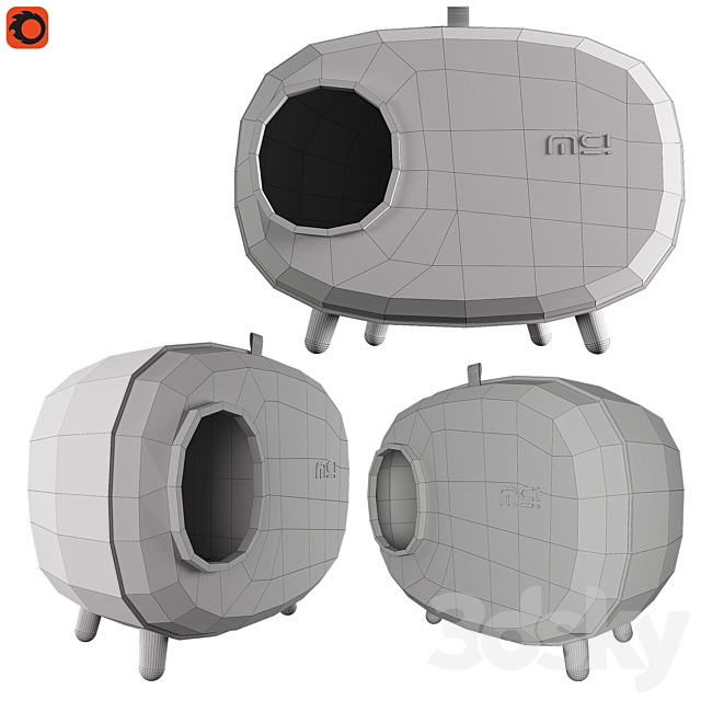 Cat toilet 3DS Max Model - thumbnail 4