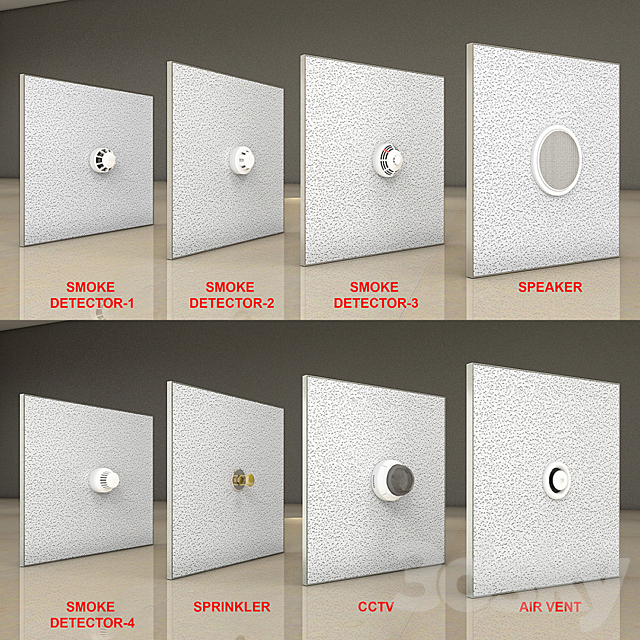 Ceiling Panels and Accessories 3ds Max - thumbnail 2