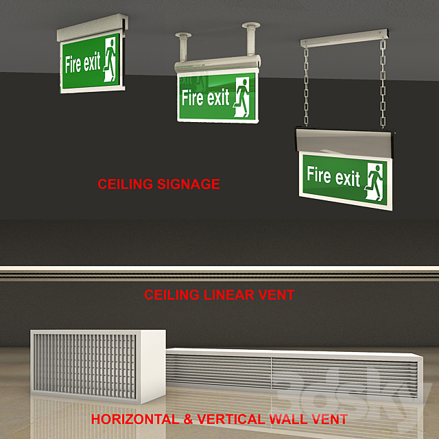 Ceiling Panels and Accessories 3ds Max - thumbnail 3