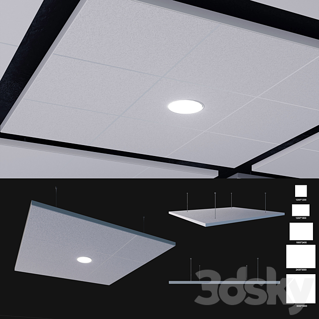 Ceiling systems Armstrong Canopy C 3ds Max - thumbnail 1