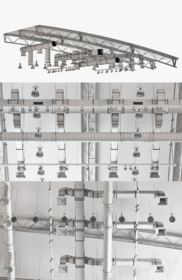 Ceiling ventilation 3DS Max Model - thumbnail 3