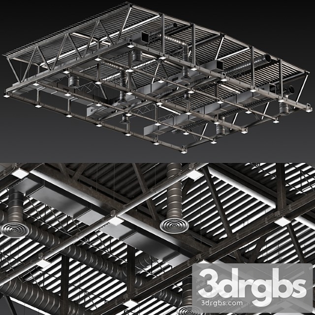 Ceiling ventilation black 3dsmax Download - thumbnail 1