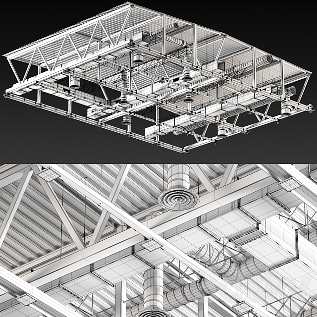 Ceiling Ventilation Black 3DSMax File - thumbnail 3