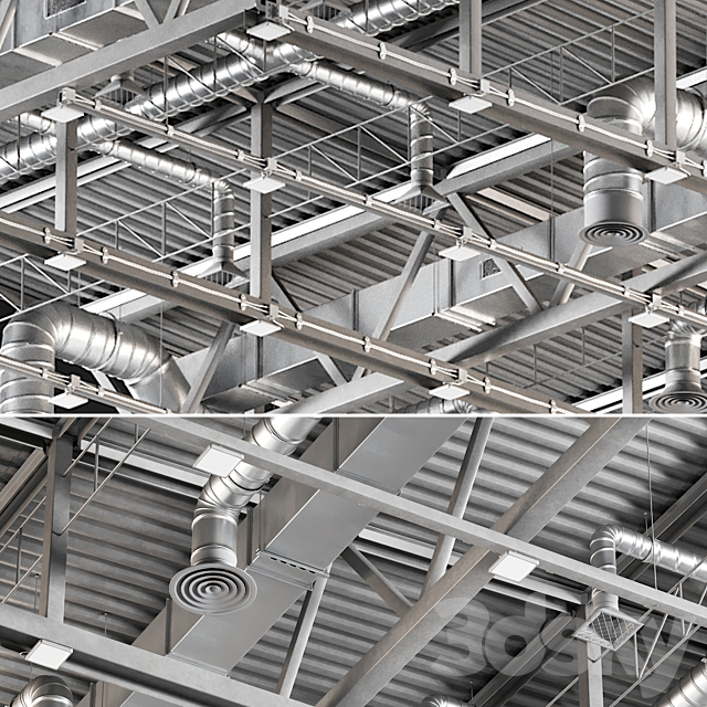 Ceiling Ventilation Gray 3DSMax File - thumbnail 2