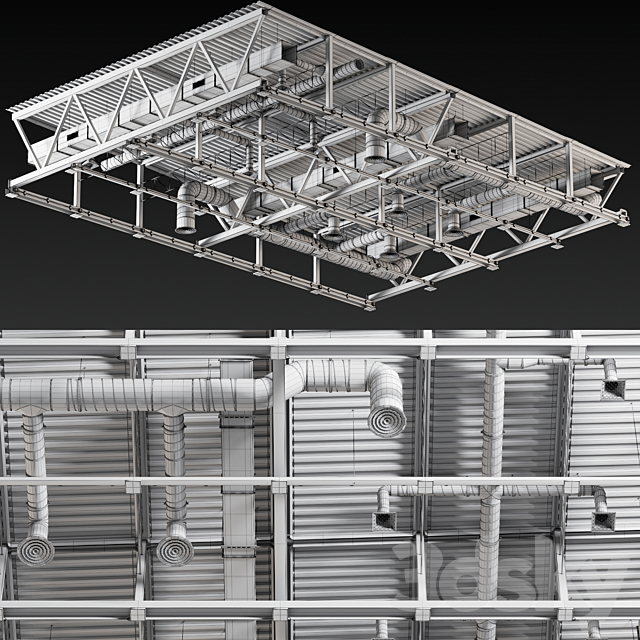 Ceiling Ventilation Gray 3DSMax File - thumbnail 3