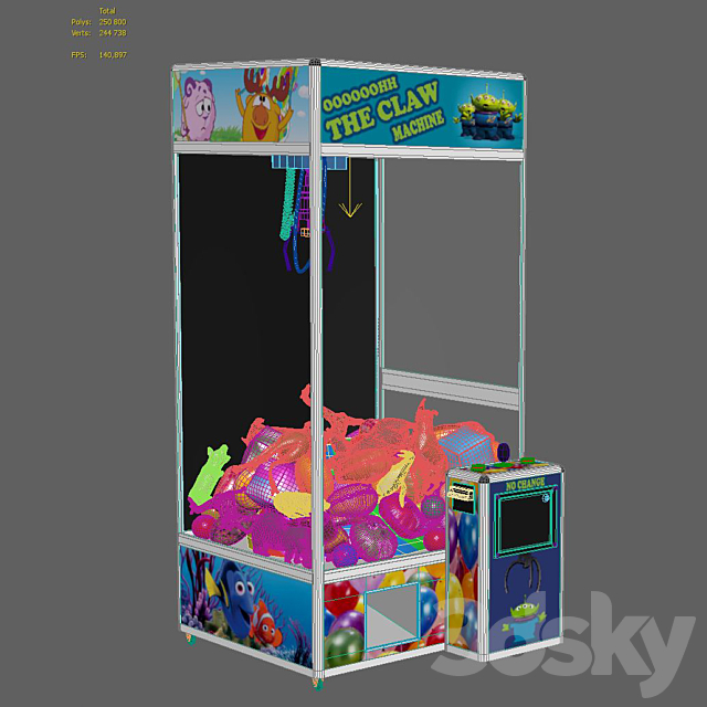 Claw slot machine 3DS Max Model - thumbnail 5