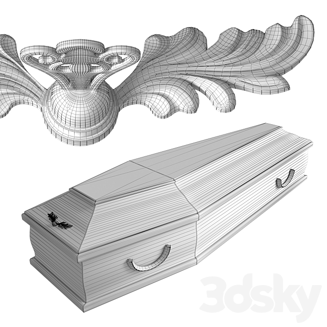 Coffin 3DS Max Model - thumbnail 5