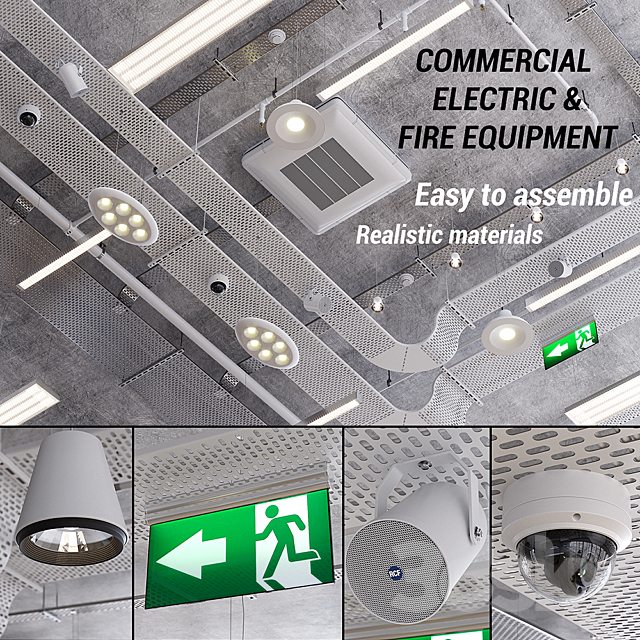 Commercial electric and fire fighting (vray GGX. corona PBR) 3DSMax File - thumbnail 1