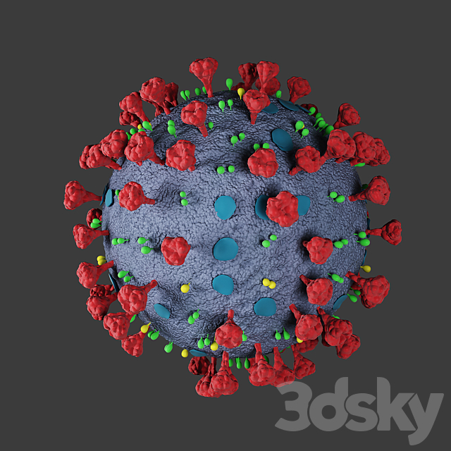 Covid-19 _ Coronavirus 3DS Max Model - thumbnail 4