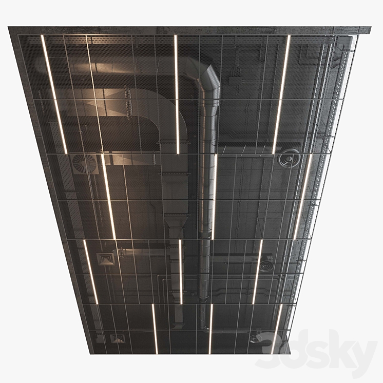 Decorative Ceiling set 01 3DS Max - thumbnail 2