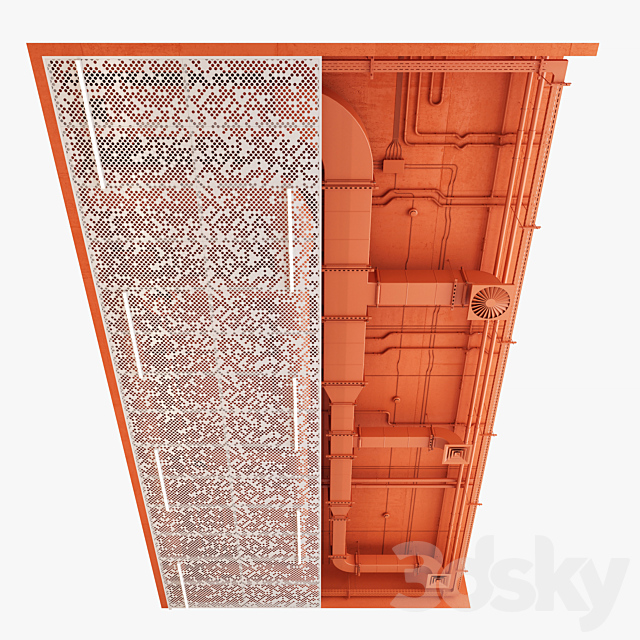 Decorative Ceiling set 03 3DS Max Model - thumbnail 3