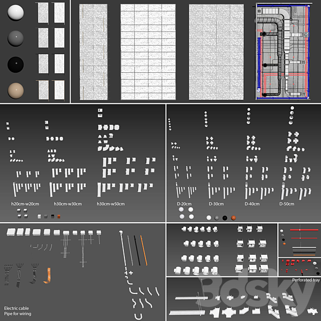 Decorative Ceiling set 03 3DS Max Model - thumbnail 5