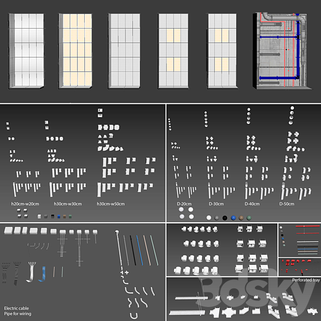 Decorative Ceiling Set 04 3DS Max Model - thumbnail 6