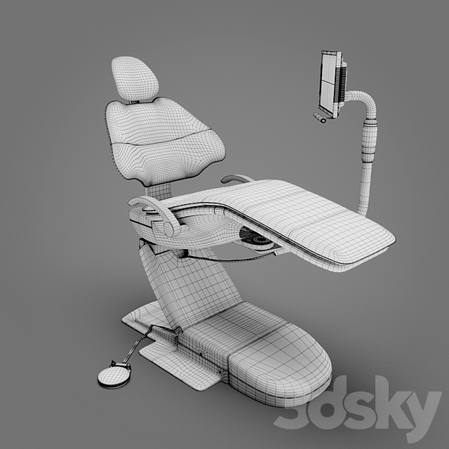 Dental chair A-DEC – “for the competition” 3DS Max Model - thumbnail 3