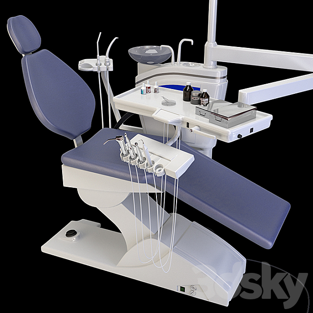 dental chair (set) 3DS Max Model - thumbnail 2