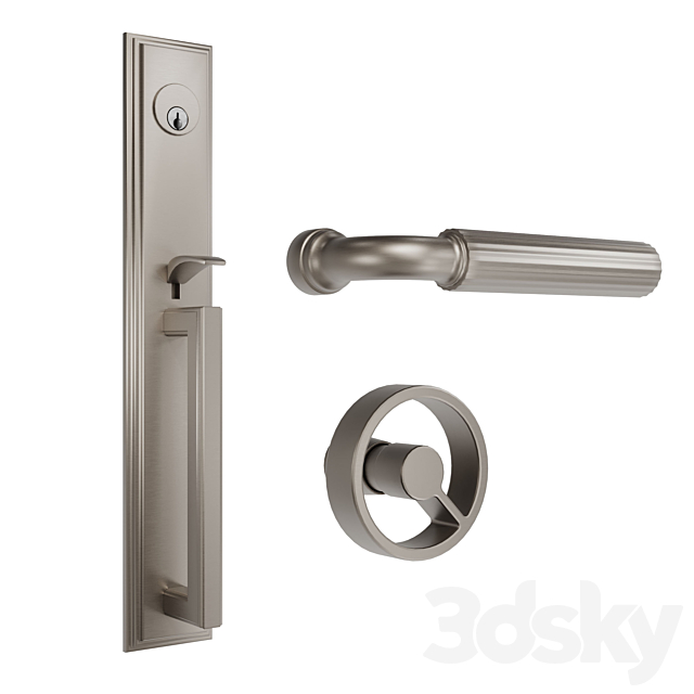 Door handles-Emtek 3ds Max - thumbnail 1