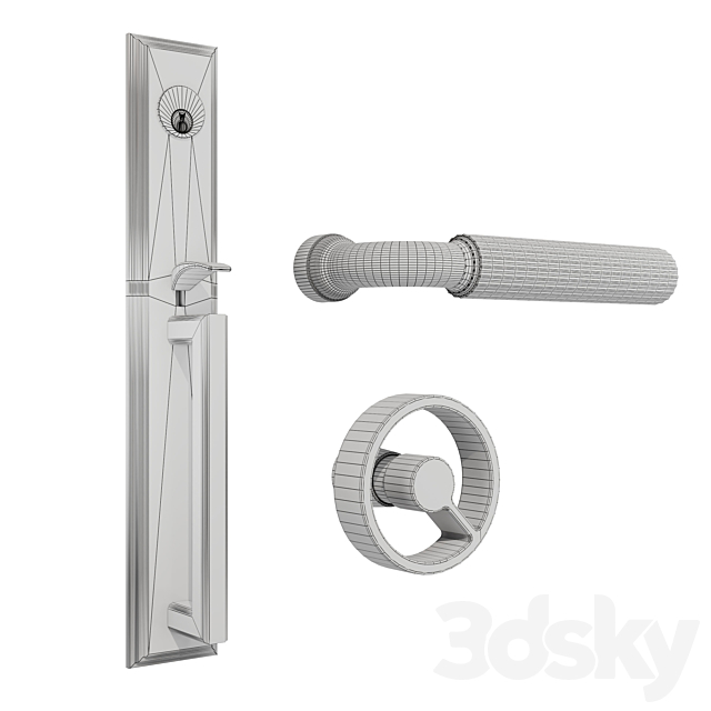 Door handles-Emtek 3ds Max - thumbnail 2